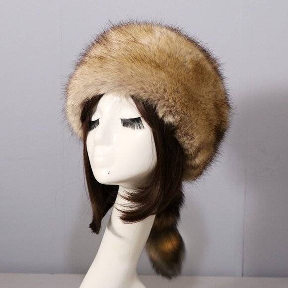 Davy Crockett Hat | Faux Fur | - Picture 4 of 4